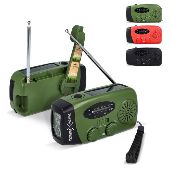 SafeSound Noodradio met Zonne-energie en Opwindbaar