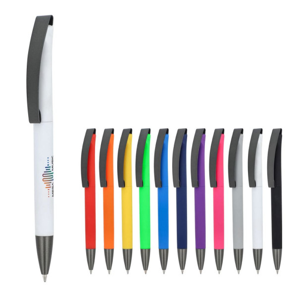 Balpen Vegas softtouch met metalen clip